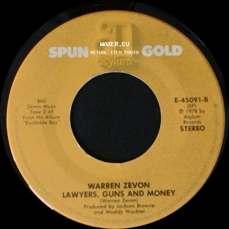 Warren Zevon - Werewolves Of London / Lawyers, Guns And Money side B