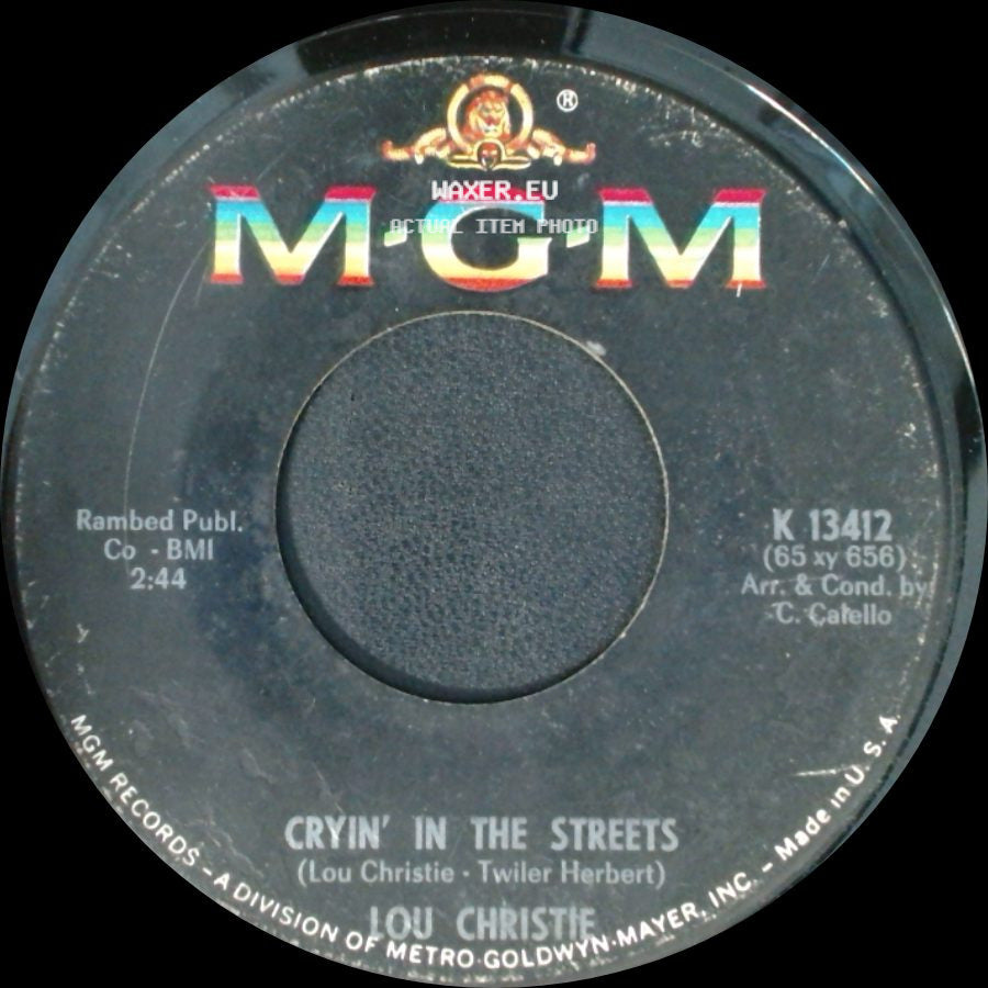 Lou Christie - Lightnin' Strikes / Cryin' In The Streets side B