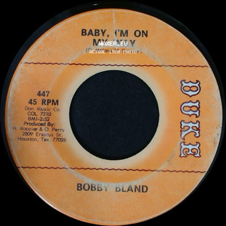Bobby Bland - Gotta Get To Know You / Baby, I'm On My Way side B