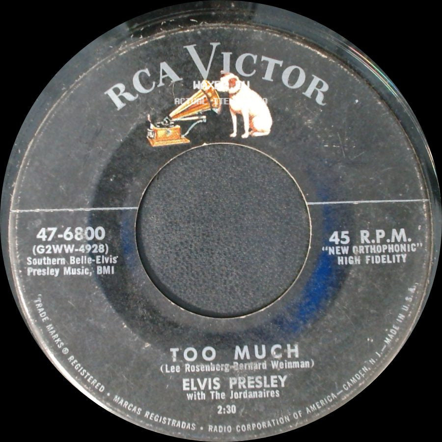 Elvis Presley With The Jordanaires - Playing For Keeps / Too Much side B