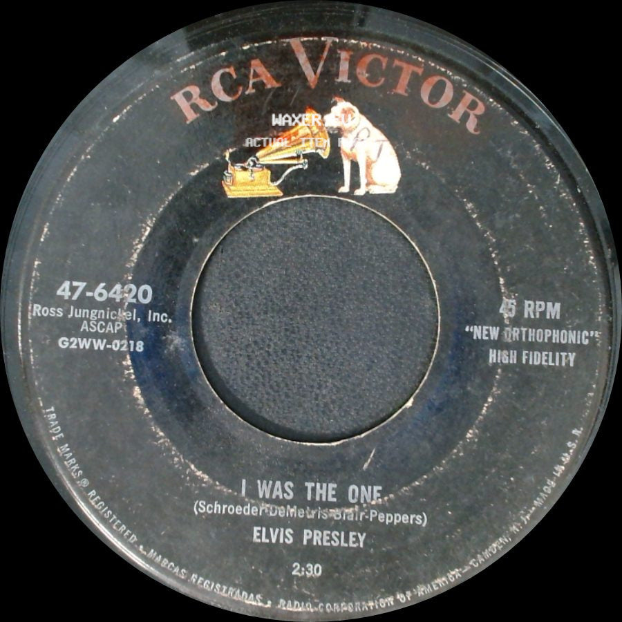 Elvis Presley - Heartbreak Hotel / I Was The One side B