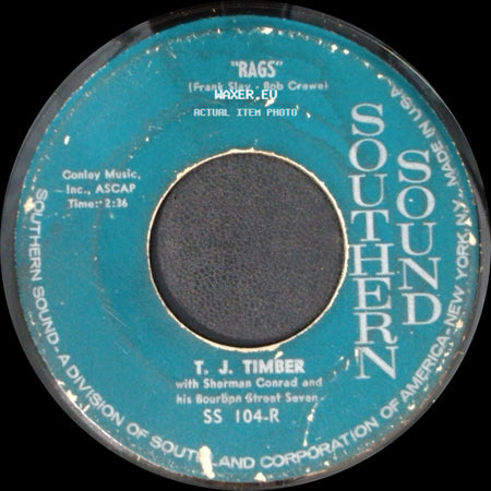 Lyn Earlington / T. J. Timber With Sherman Conrad And His Bourbon Street Seven - D.D.T And The Boll Weevil / Rags side B