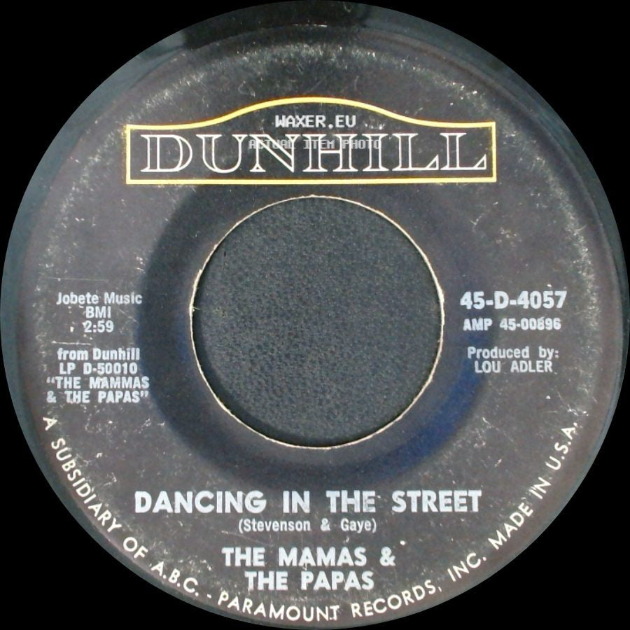 The Mamas & The Papas - Words Of Love / Dancing In The Street side B