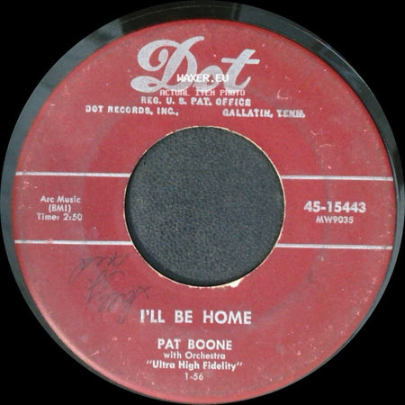 Pat Boone - Tutti' Frutti / I'll Be Home side B