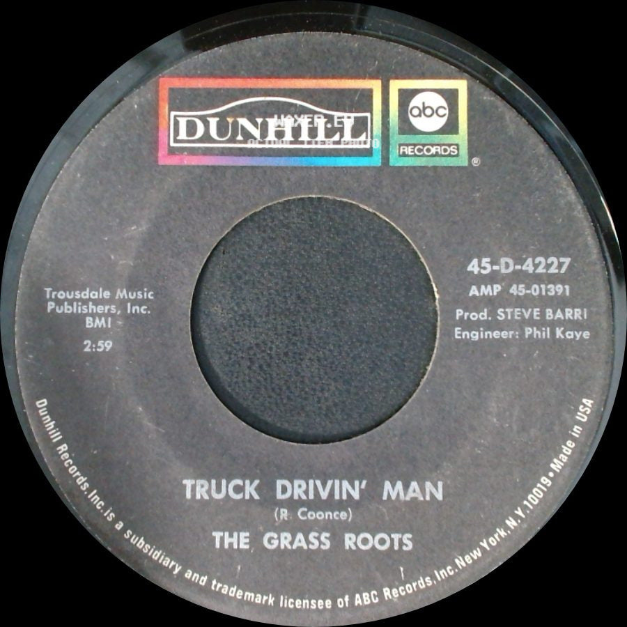 The Grass Roots - Walking Through The Country / Truck Drivin' Man side B