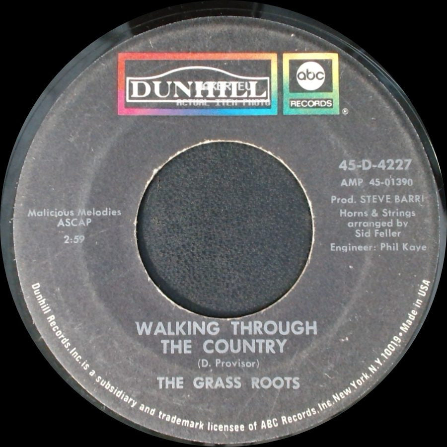 The Grass Roots - Truck Drivin' Man / Walking Through The Country side B