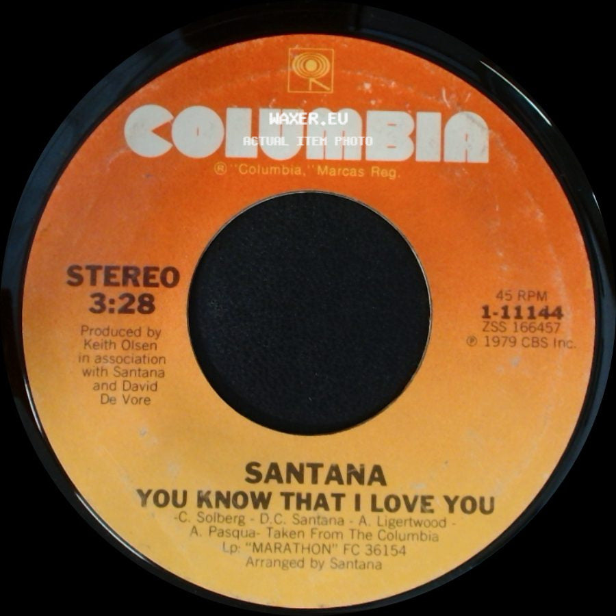 Santana - You Know That I Love You / Aqua Marine side A