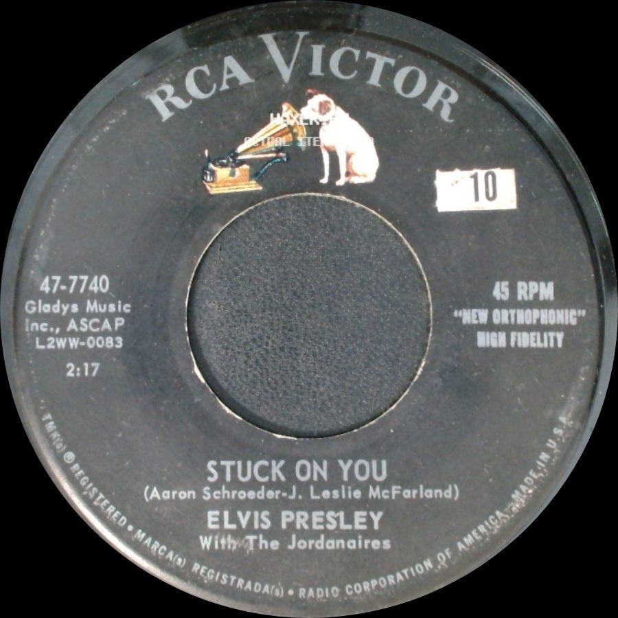 Elvis Presley With The Jordanaires - Stuck On You / Fame And Fortune side A