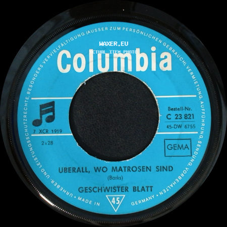 Geschwister Blatt - Nachtigallen-Polka / Überall, Wo Matrosen Sind side B
