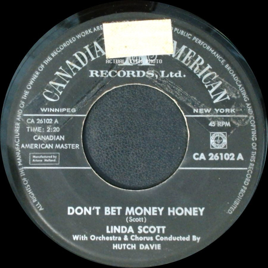 Linda Scott - Starlight, Starbright / Don't Bet Money Honey side B
