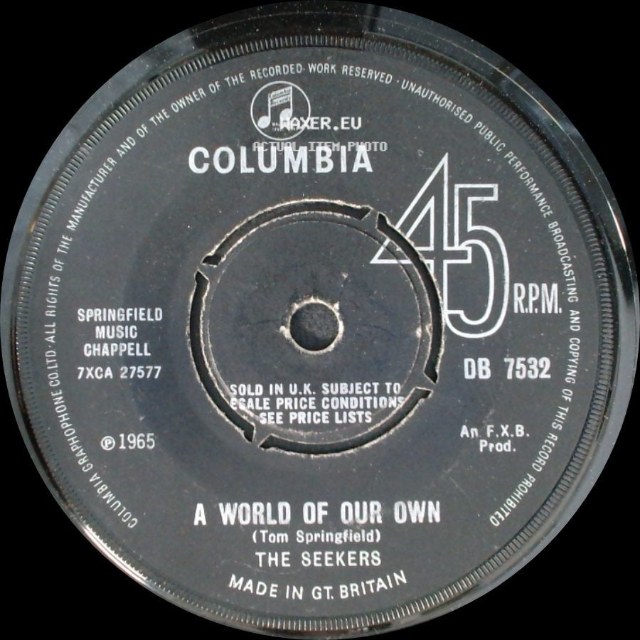 The Seekers - A World Of Our Own / Sinner Man side A