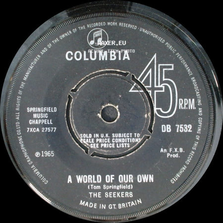 The Seekers - A World Of Our Own / Sinner Man side A