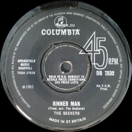 The Seekers - A World Of Our Own / Sinner Man side B
