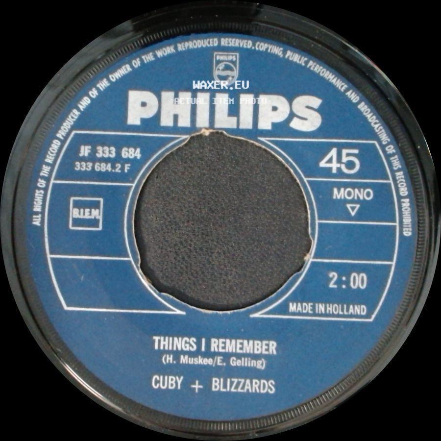 Cuby + Blizzards - Just For Fun / Things I Remember side B