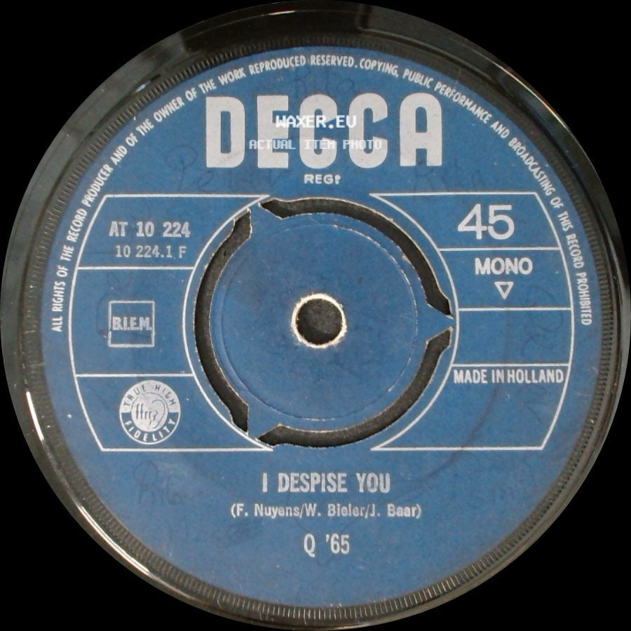 Unknown Artist - Ann / I Despise You side B
