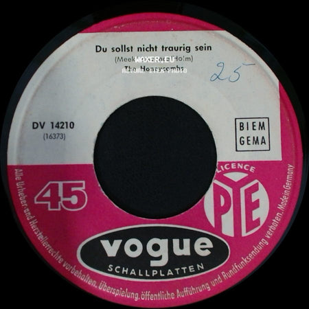 The Honeycombs - Hab' Ich Das Recht / Du Sollst Nicht Traurig Sein side B