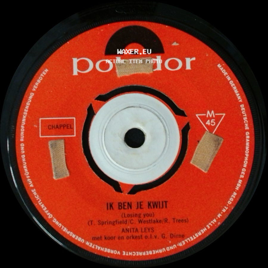 Anita Leys - Tranen Zal Ik Om Je Huilen / Ik Ben Je Kwijt (Losing You) side B