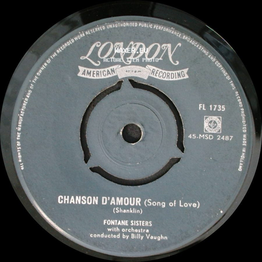 Fontane Sisters - Chanson D'amour (Song Of Love) / Cocoanut Grove side A