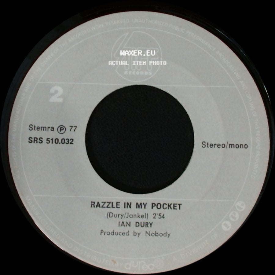 Ian Dury - Sex & Drugs & Rock & Roll / Razzle In My Pocket side B