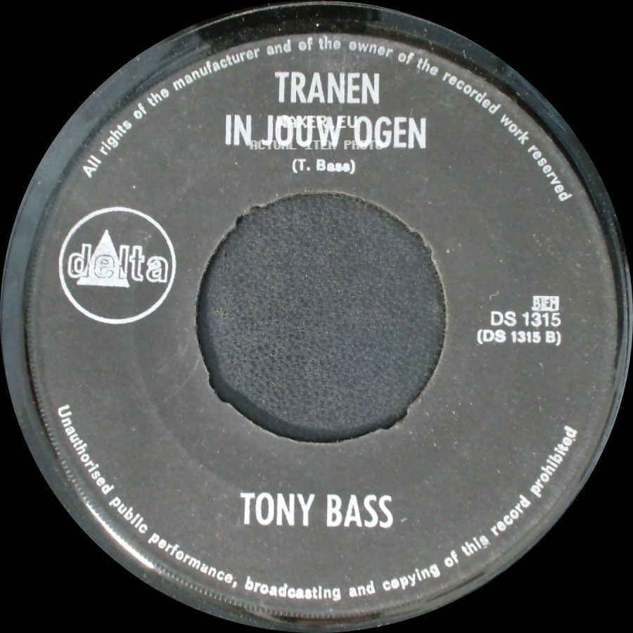 Tony Bass - Tranen In Jouw Ogen / Gina Lollobrigida side A