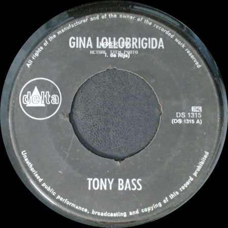 Tony Bass - Tranen In Jouw Ogen / Gina Lollobrigida side B