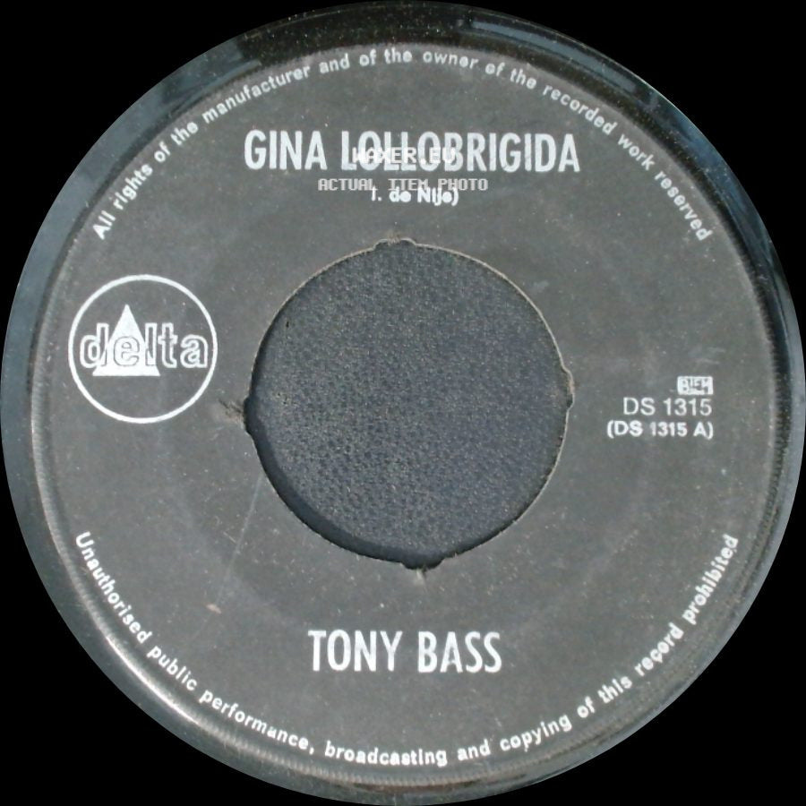 Tony Bass - Tranen In Jouw Ogen / Gina Lollobrigida side B