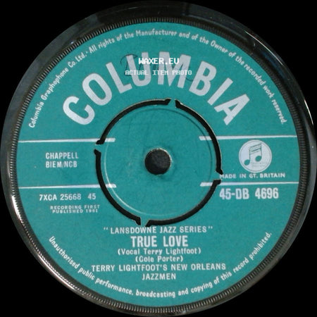Terry Lightfoot's New Orleans Jazzmen - Black Bottom Stomp / True Love side B