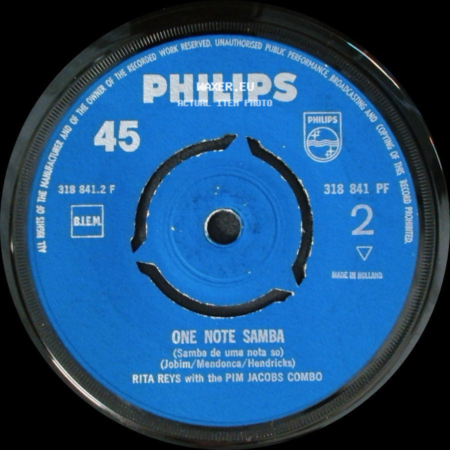 Rita Reys With The Pim Jacobs Combo - Desafinado / One Note Samba side B
