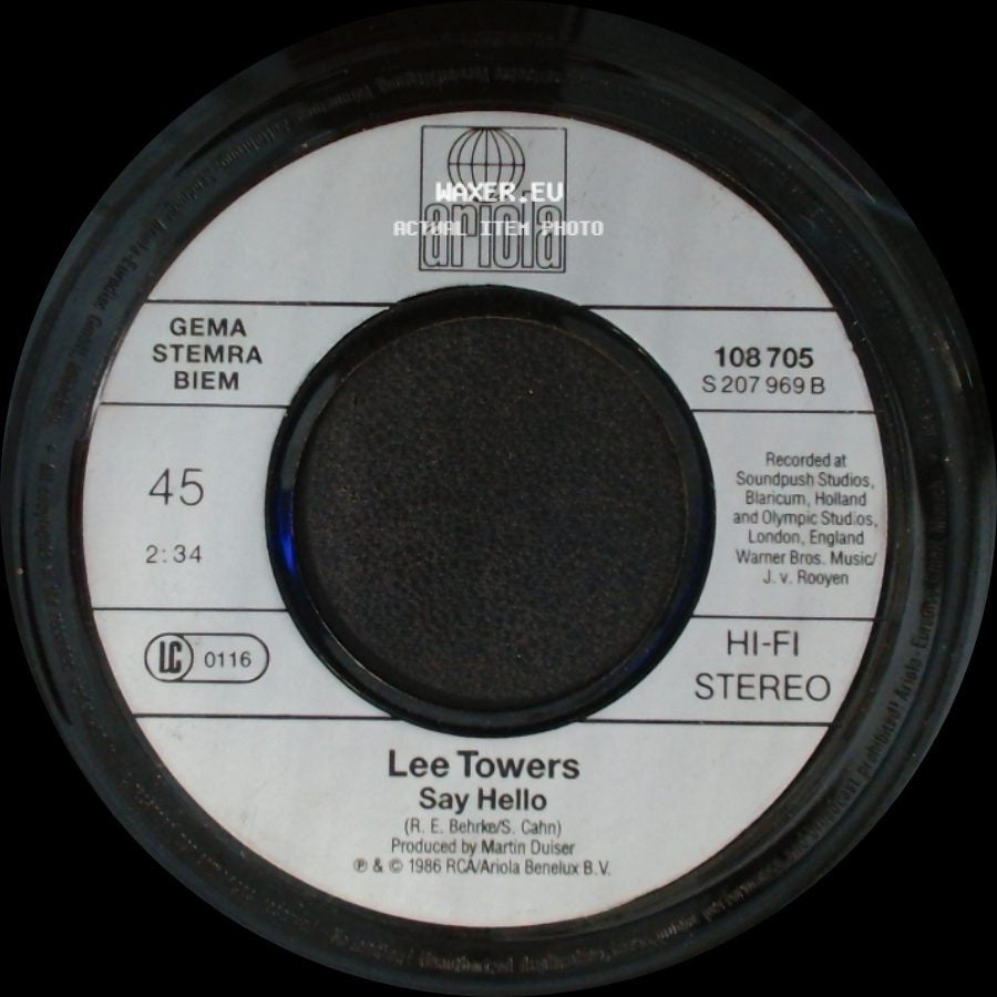 Lee Towers - Say Hello / Golden Lady side A