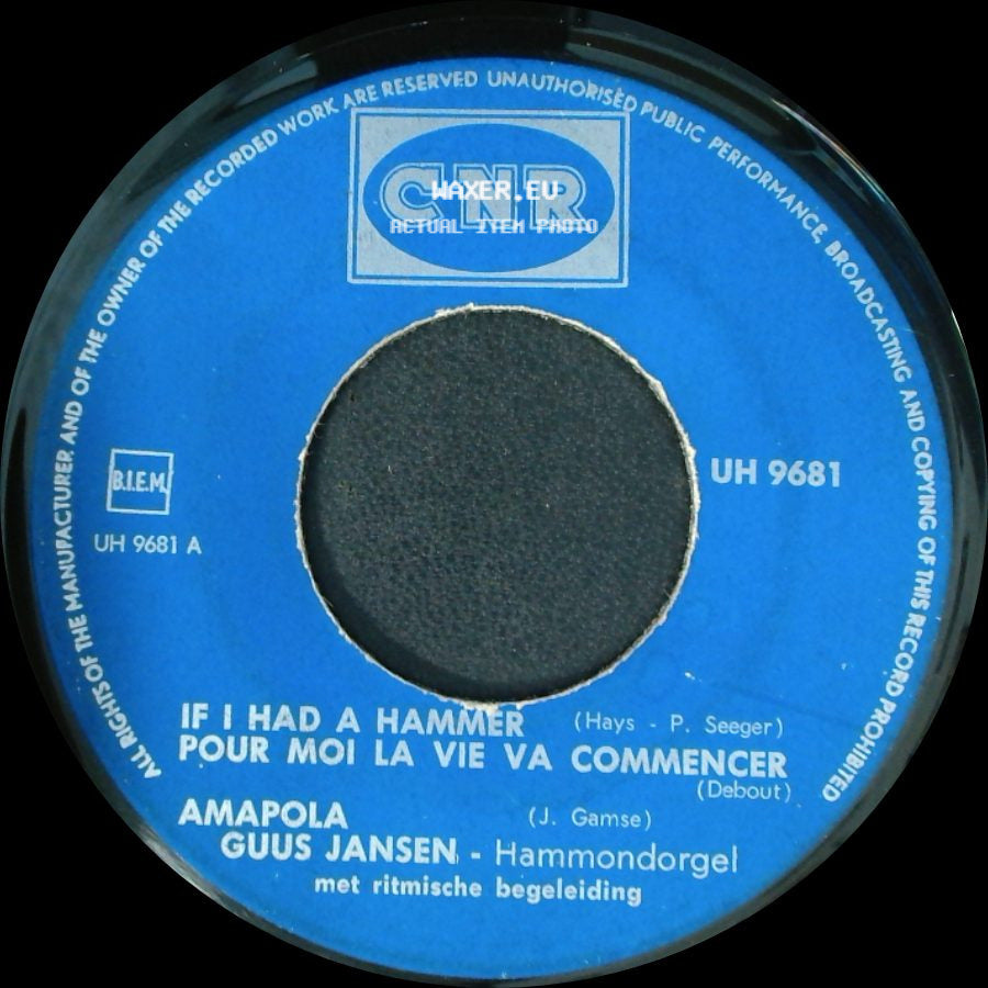 Guus Jansen - If I Had A Hammer / Pour Moi La Vie Va Commencer / Amapola / Unknown Title B side A