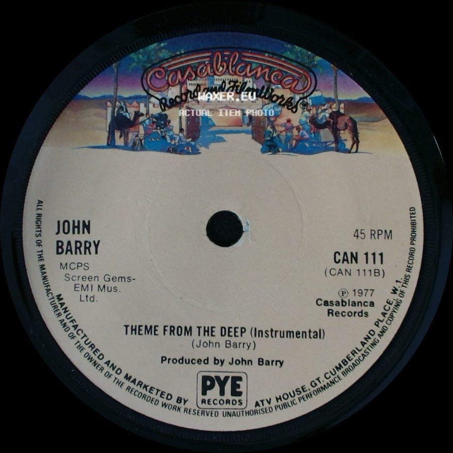 Donna Summer / John Barry - Down Deep Inside (Theme From The Deep) / Theme From The Deep (Instrumental) side B