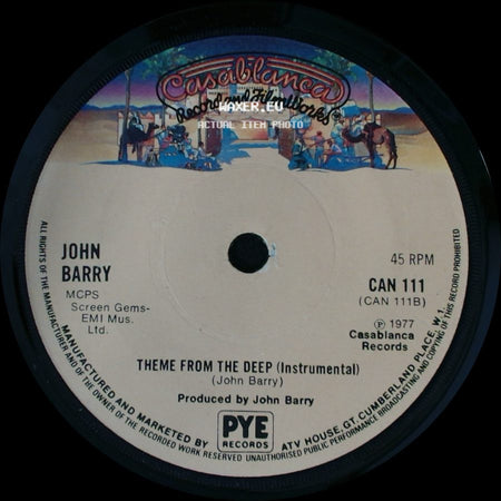 Donna Summer / John Barry - Down Deep Inside (Theme From The Deep) / Theme From The Deep (Instrumental) side B