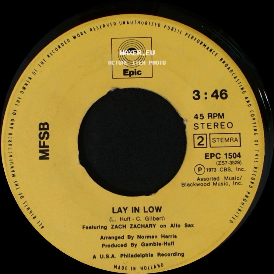 Mfsb - Lay In Low / Family Affair side A