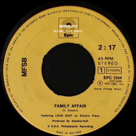 Mfsb - Lay In Low / Family Affair side B