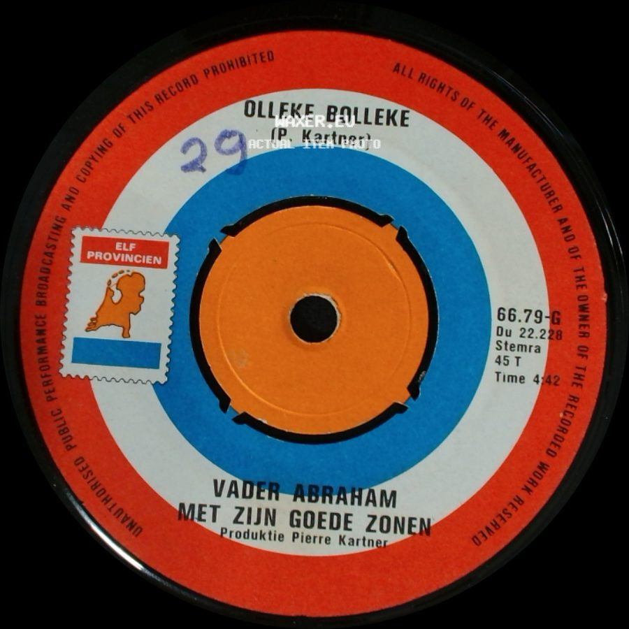 Vader Abraham Met Zijn Goede Zonen / Vader Abraham - Nooit Meer Doen / Olleke Bolleke side B
