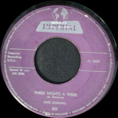 Fats Domino - Three Nights A Week / Put Your Arms Around Me Honey side A