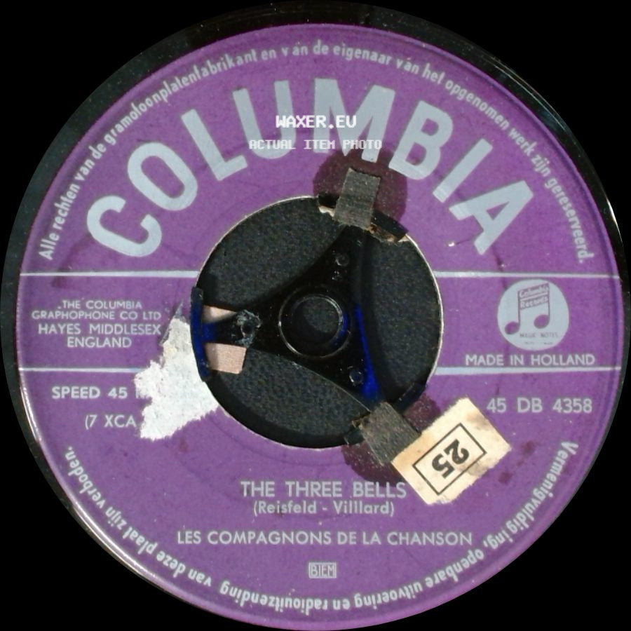 Les Compagnons De La Chanson - The Three Bells / Ave Maria side A
