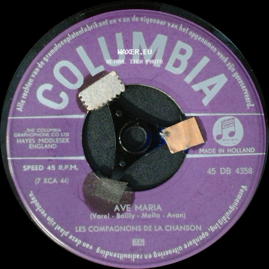Les Compagnons De La Chanson - The Three Bells / Ave Maria side B