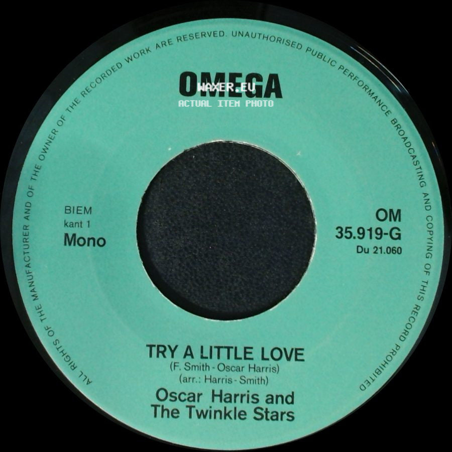 Oscar Harris And The Twinkle Stars - I Didn't Wanna Listen / Try A Little Love side B