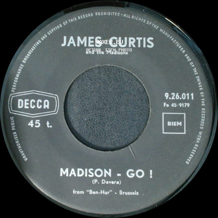 James Curtis And The Madisons - Madison - Go ! / The Mashed Potato Stomp side A