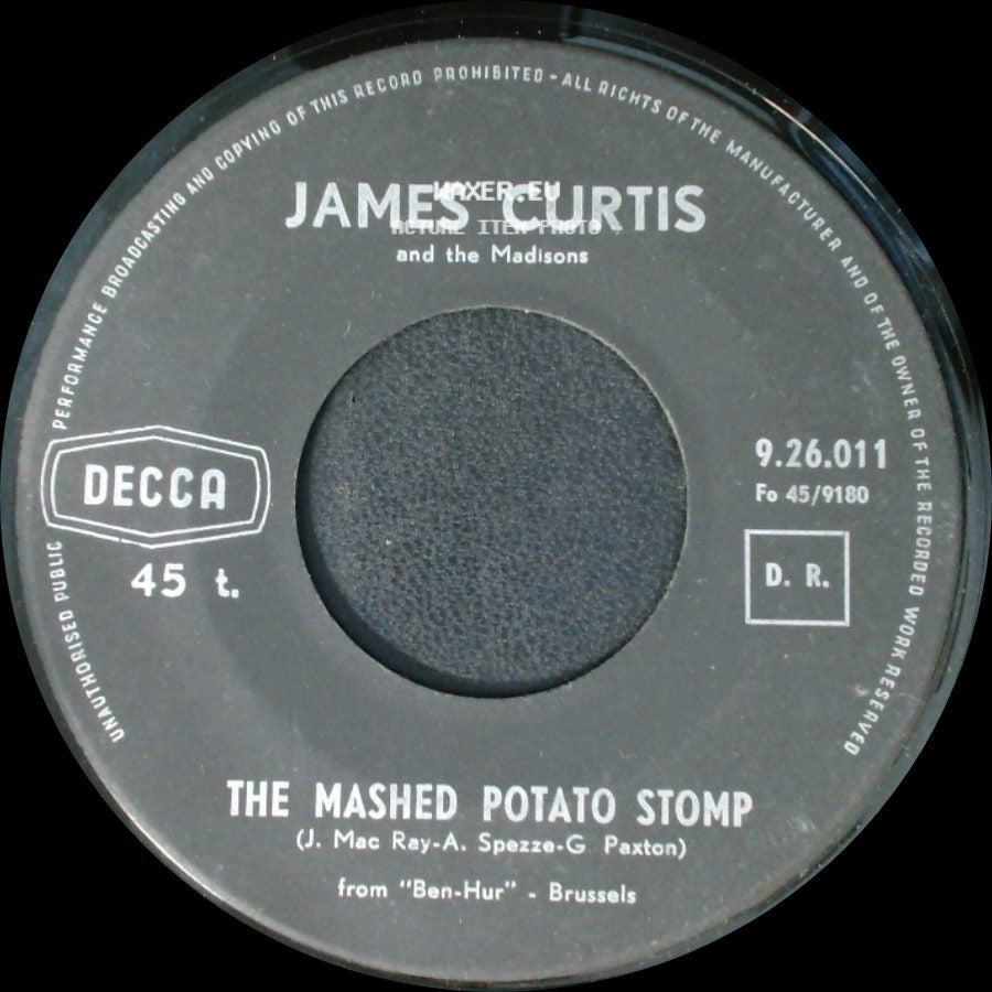 James Curtis And The Madisons - Madison - Go ! / The Mashed Potato Stomp side B