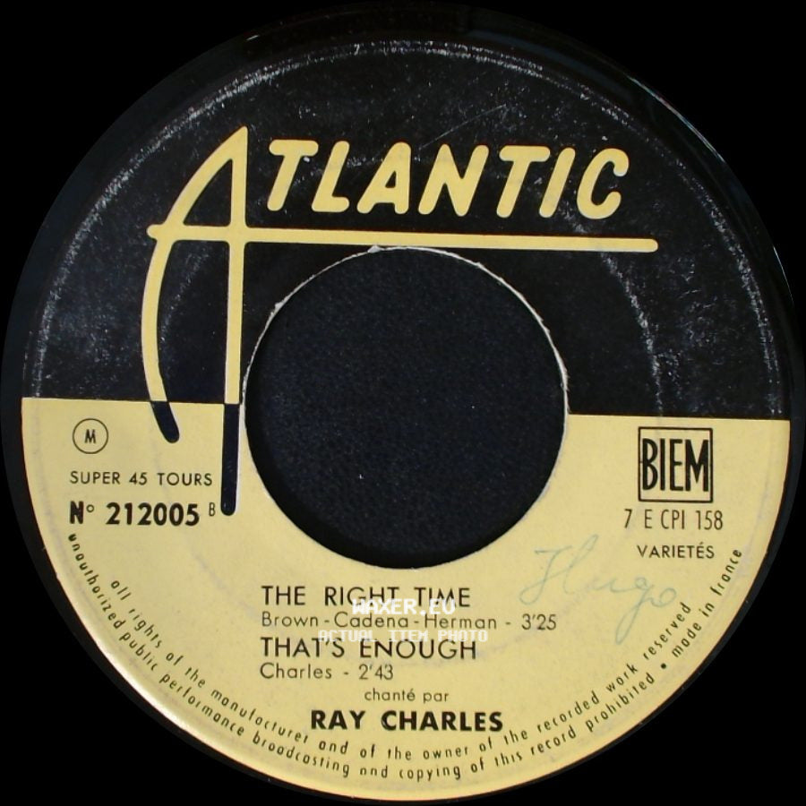 Ray Charles - I Had A Dream / The Right Time / That's Enough side B