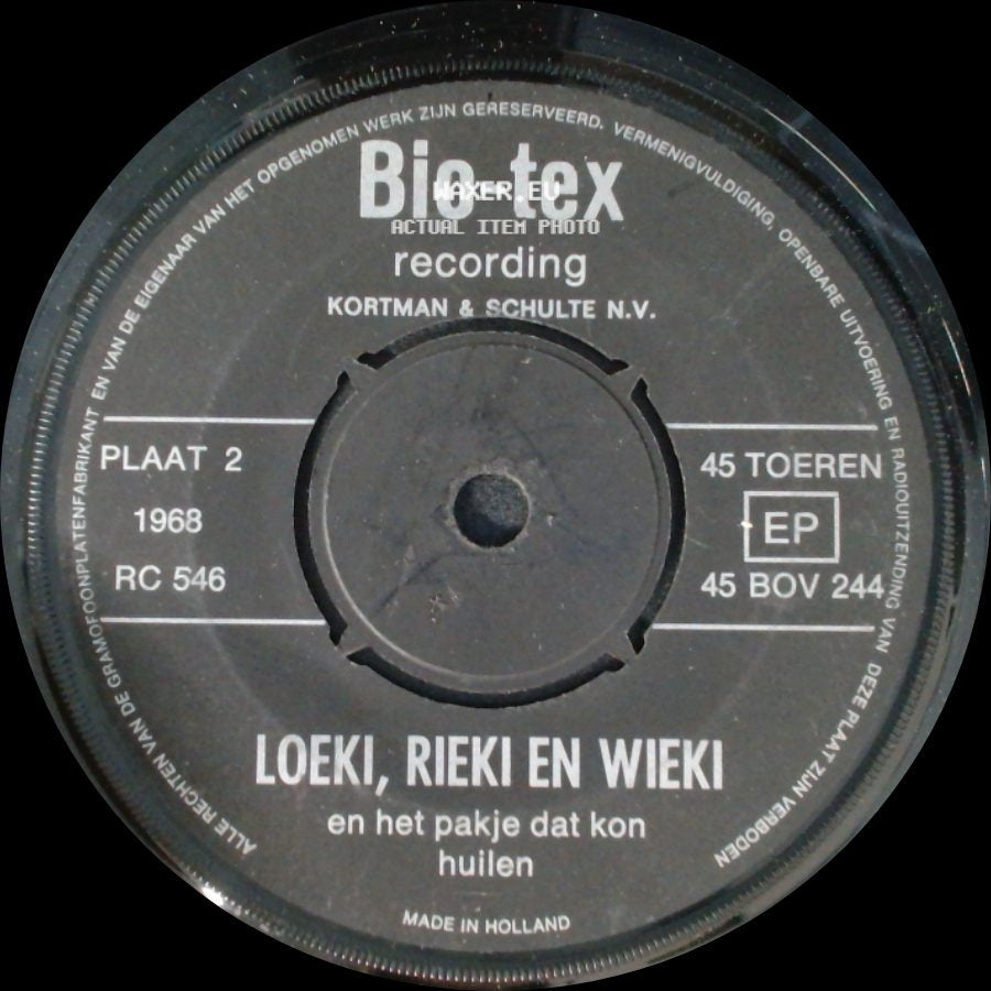 Loeki, Rieki En Wieki En Het Vakantiepakje - Loeki, Rieki En Wieki En Het Pakje Dat Kon Huilen / Unknown Title B side A
