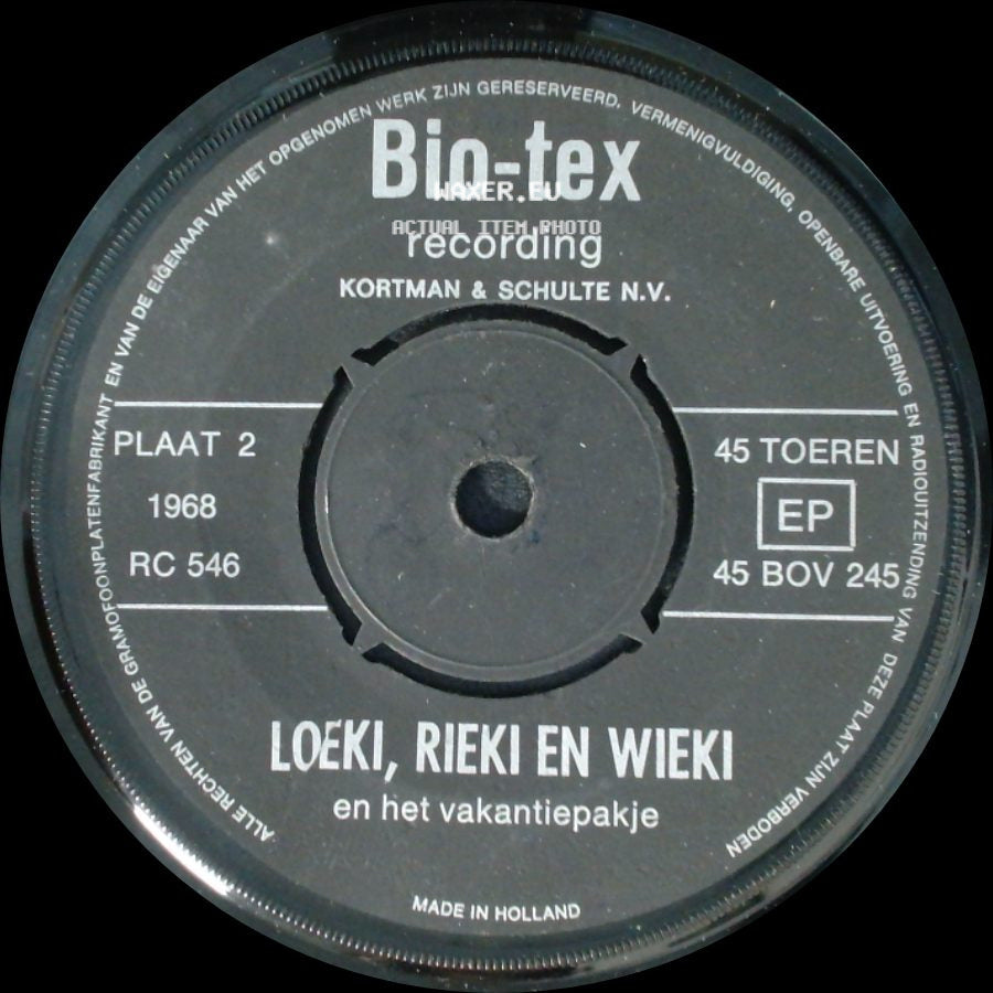 Loeki, Rieki En Wieki En Het Vakantiepakje - Loeki, Rieki En Wieki En Het Pakje Dat Kon Huilen / Unknown Title B side B