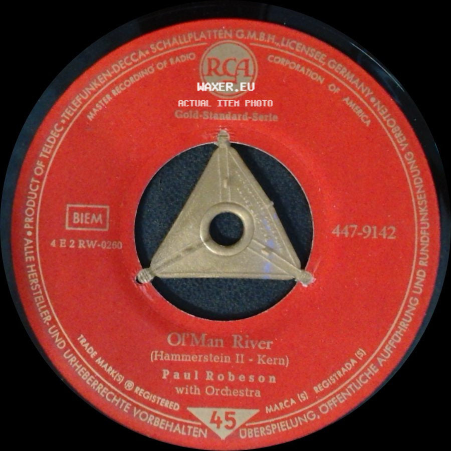 Paul Robeson With Orchestra / Paul Robeson - Ol' Man River / My Curley-Headed Baby side A