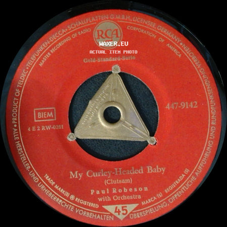 Paul Robeson With Orchestra / Paul Robeson - Ol' Man River / My Curley-Headed Baby side B