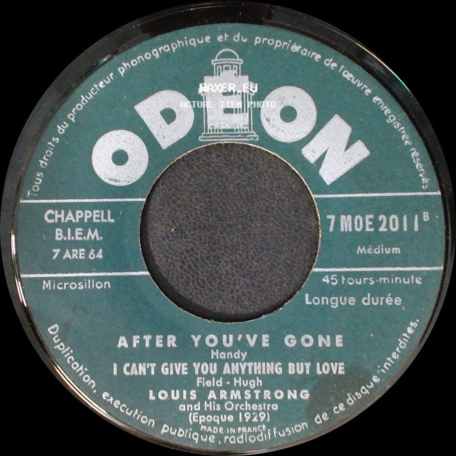 Louis Armstrong And His Orchestra - Saint-Louis Blues / Mahogany Hall Stomp / After You've Gone / I Can't Give You Anything But Love side B