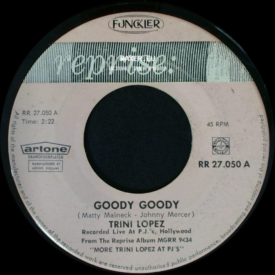 Trini Lopez - Corazón De Melón (Watermelon Heart) / Goody Goody side B
