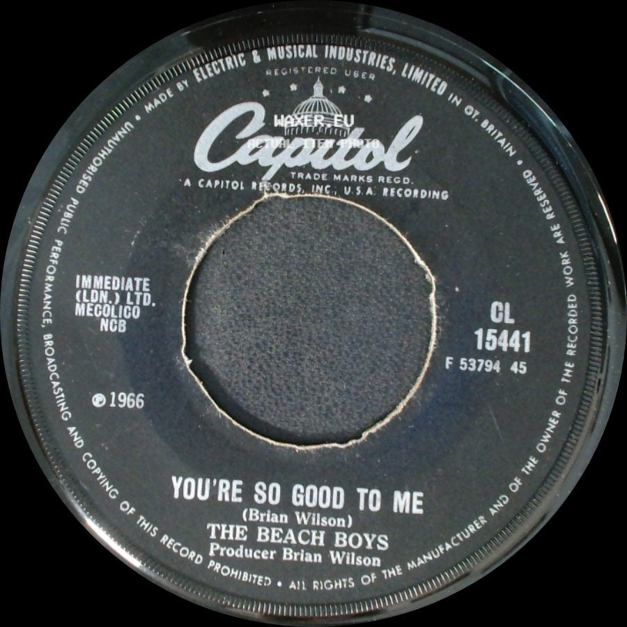 The Beach Boys - Sloop John B / You're So Good To Me side B