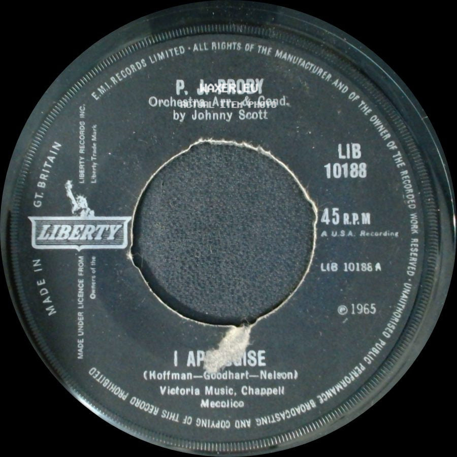 P. J. Proby - I Apologise / What's On Your Mind side A